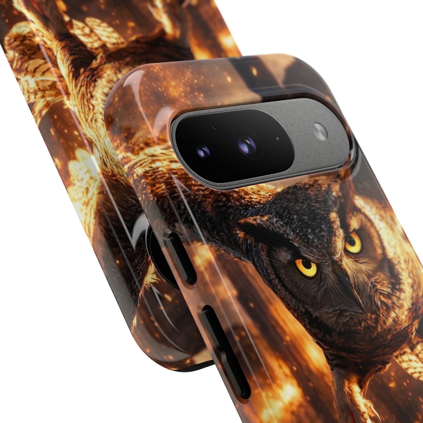 Owl in Flames Phone Case