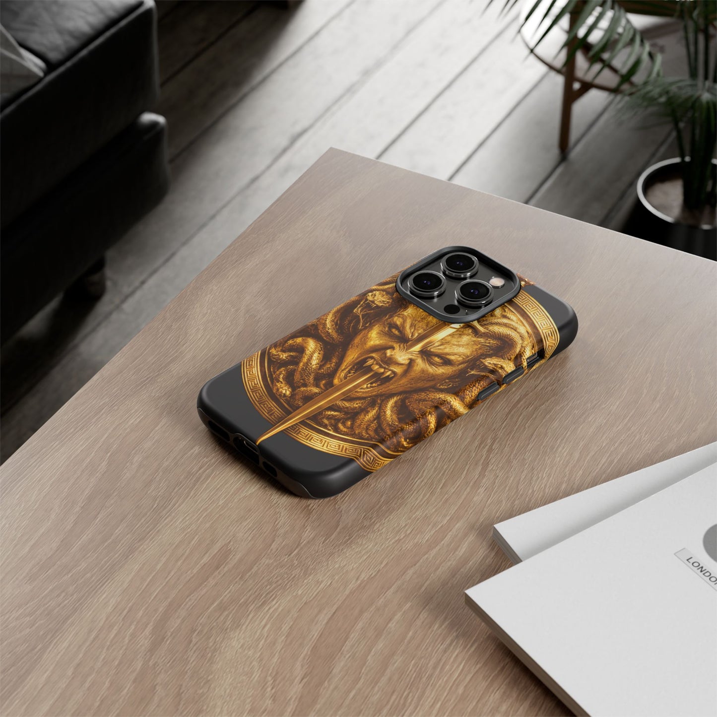 Phone Case — Gold Medusa Dagger Armor iPhone Cover