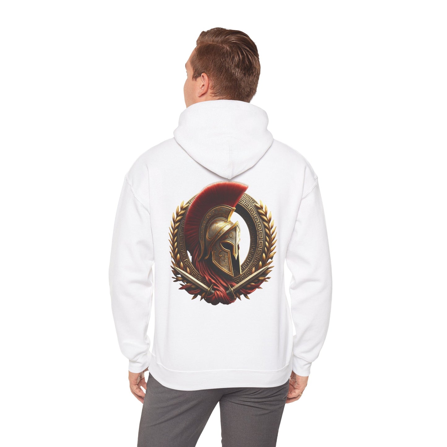Leonidas of Sparta Hoodie – Spartan Helmet Crest Pullover