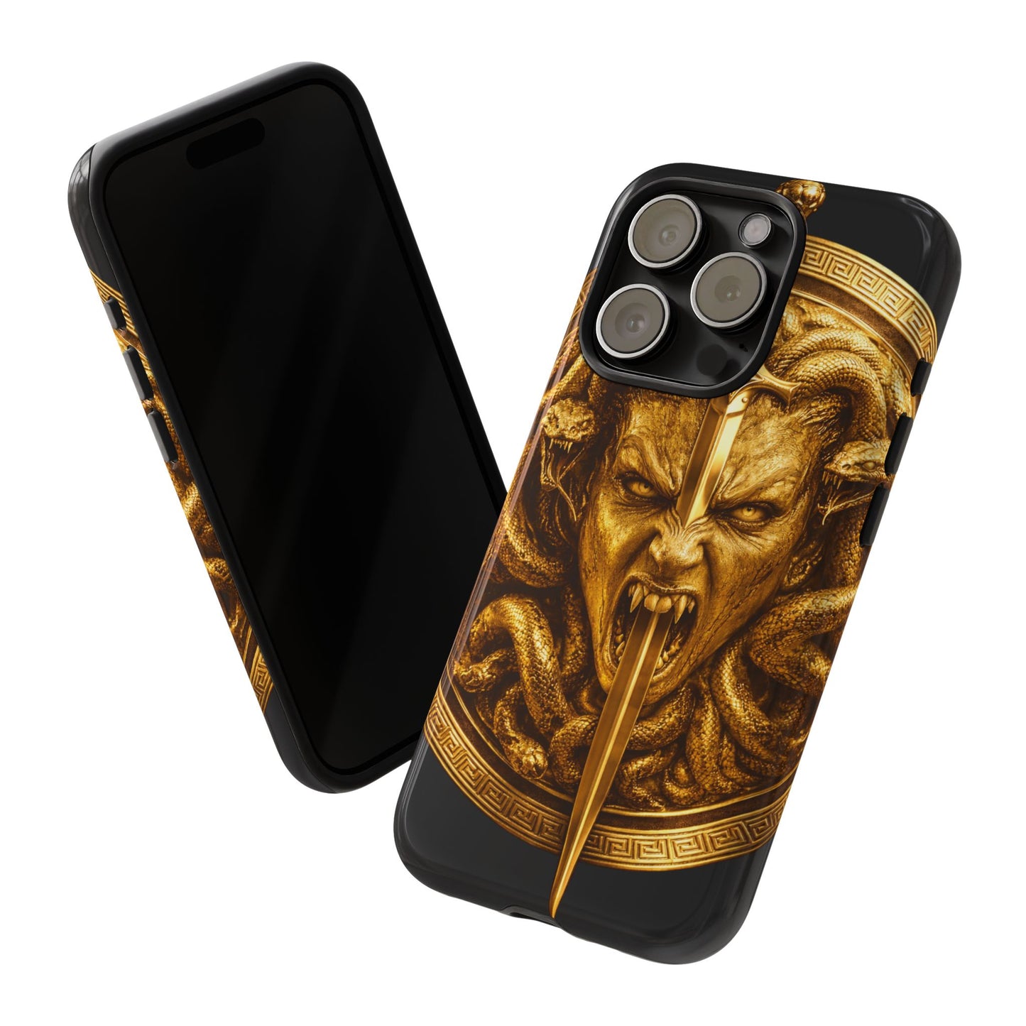 Phone Case — Gold Medusa Dagger Armor iPhone Cover
