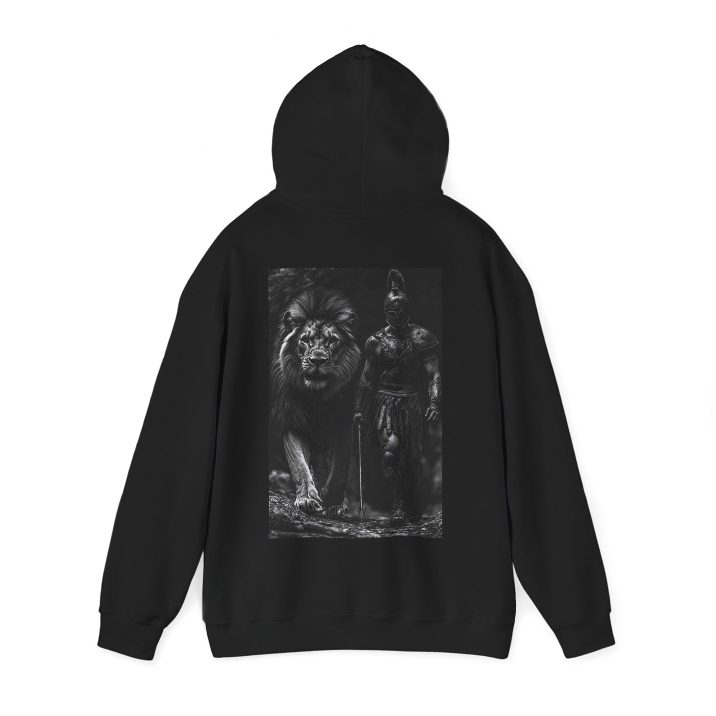 Leonidas of Sparta Hoodie — Spartan Warrior Lion Graphic Sweatshirt