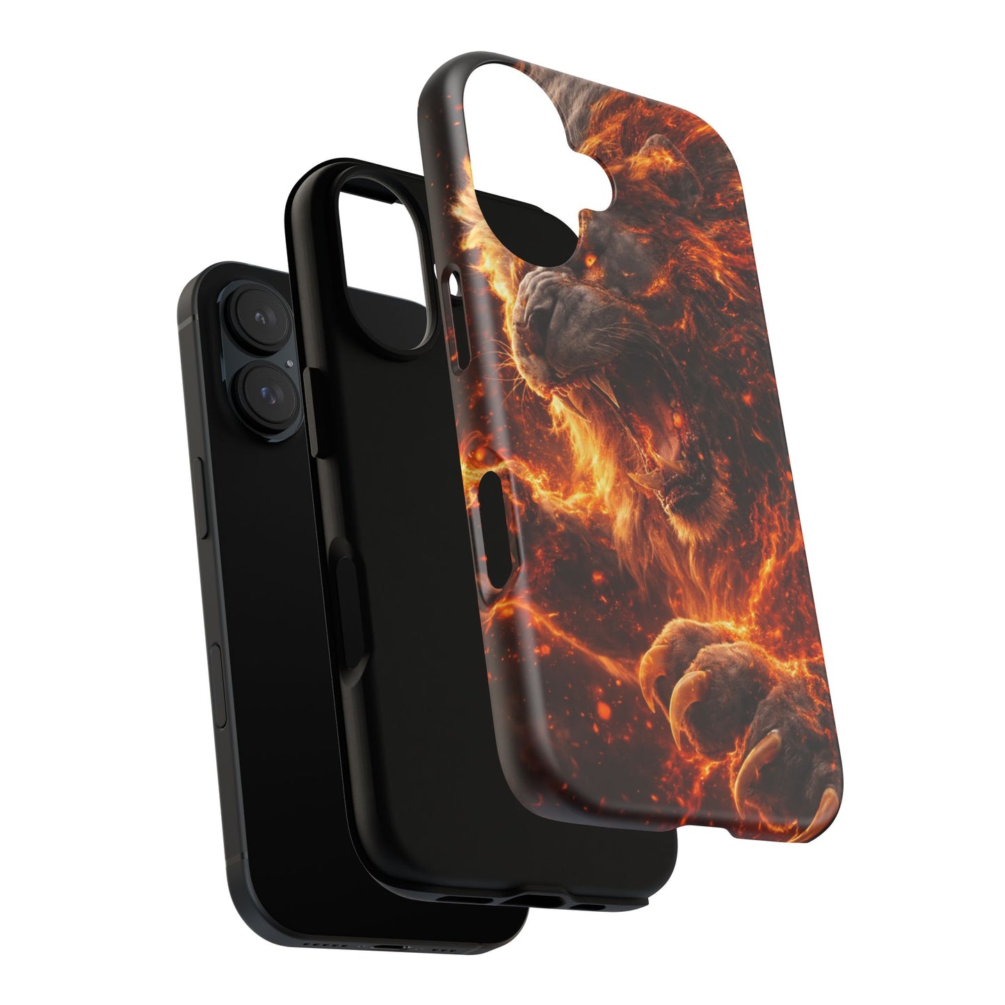 Fire Lion Phone Case — Fierce Flaming Lion Armor for Smartphones