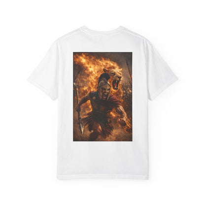 Spartan Warrior Flame Graphic T-Shirt