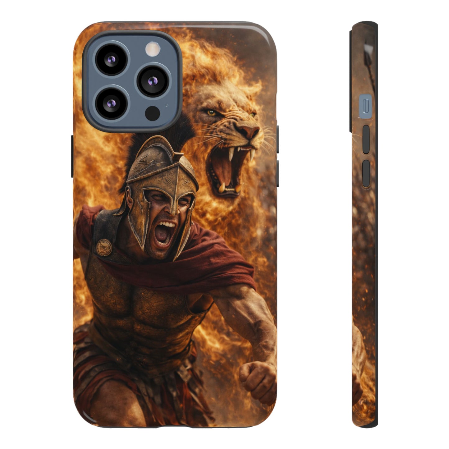 Spartan Lion Phone Case – Fierce Warrior Armor iPhone Case