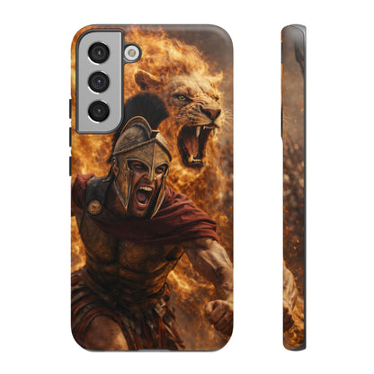 Spartan Lion Phone Case – Fierce Warrior Armor iPhone Case