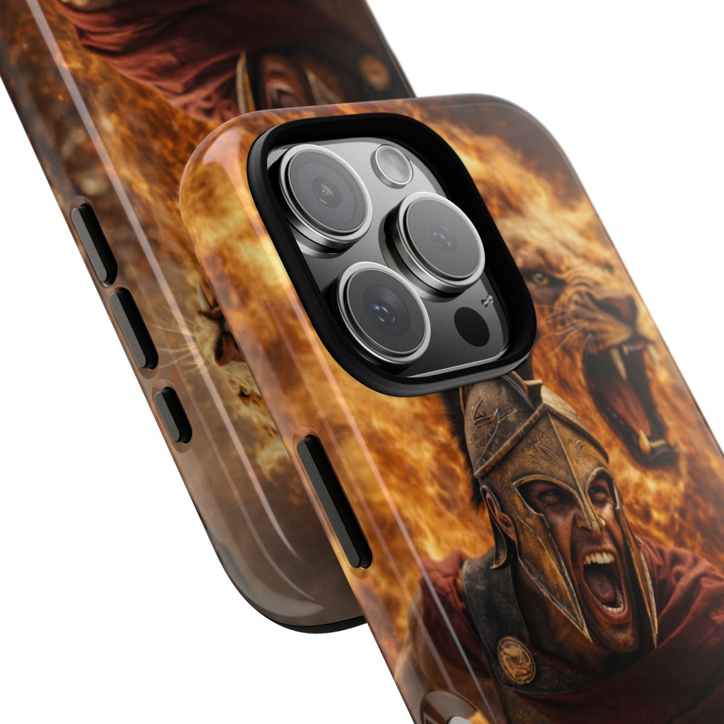Spartan Lion Phone Case – Fierce Warrior Armor iPhone Case