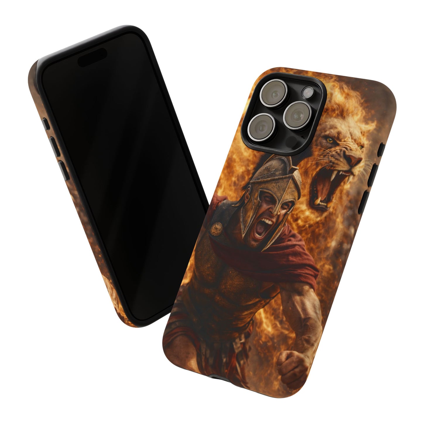 Spartan Lion Phone Case – Fierce Warrior Armor iPhone Case
