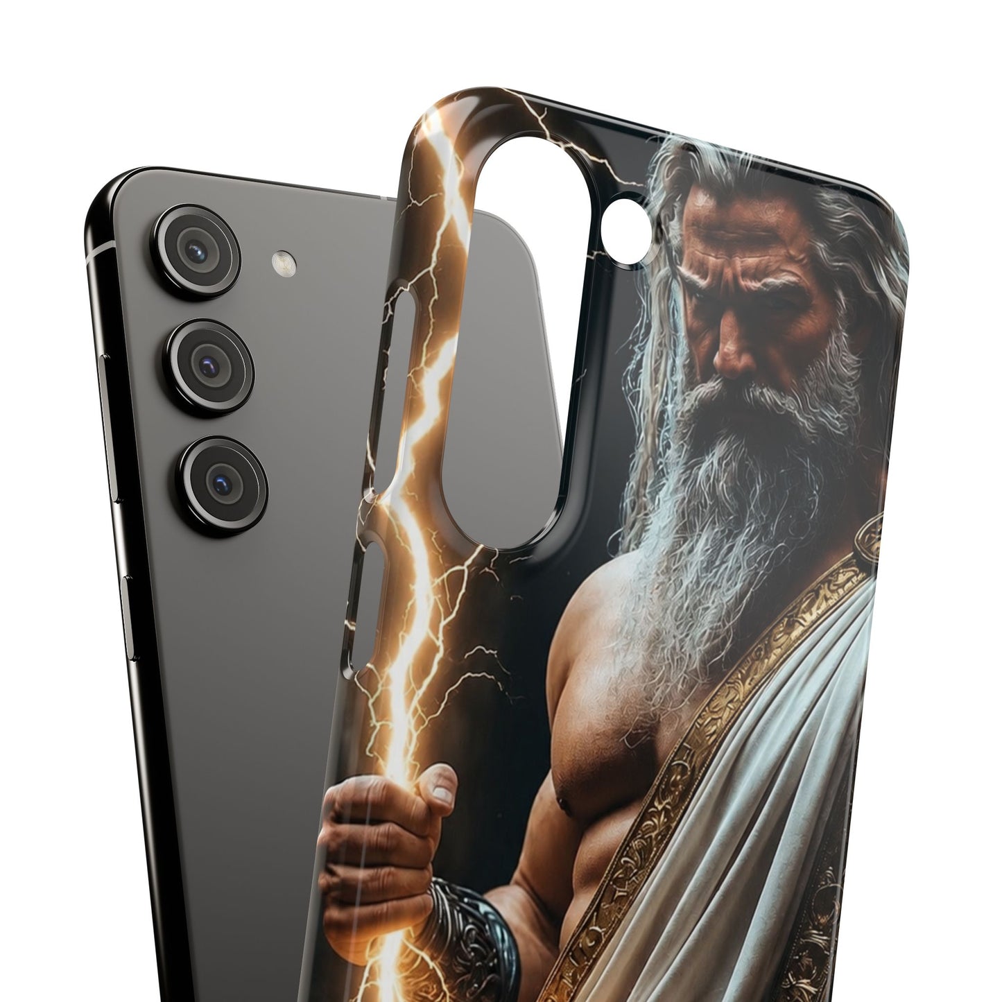 Zeus Lightning Phone Case — Mythic God Portrait Snap Case