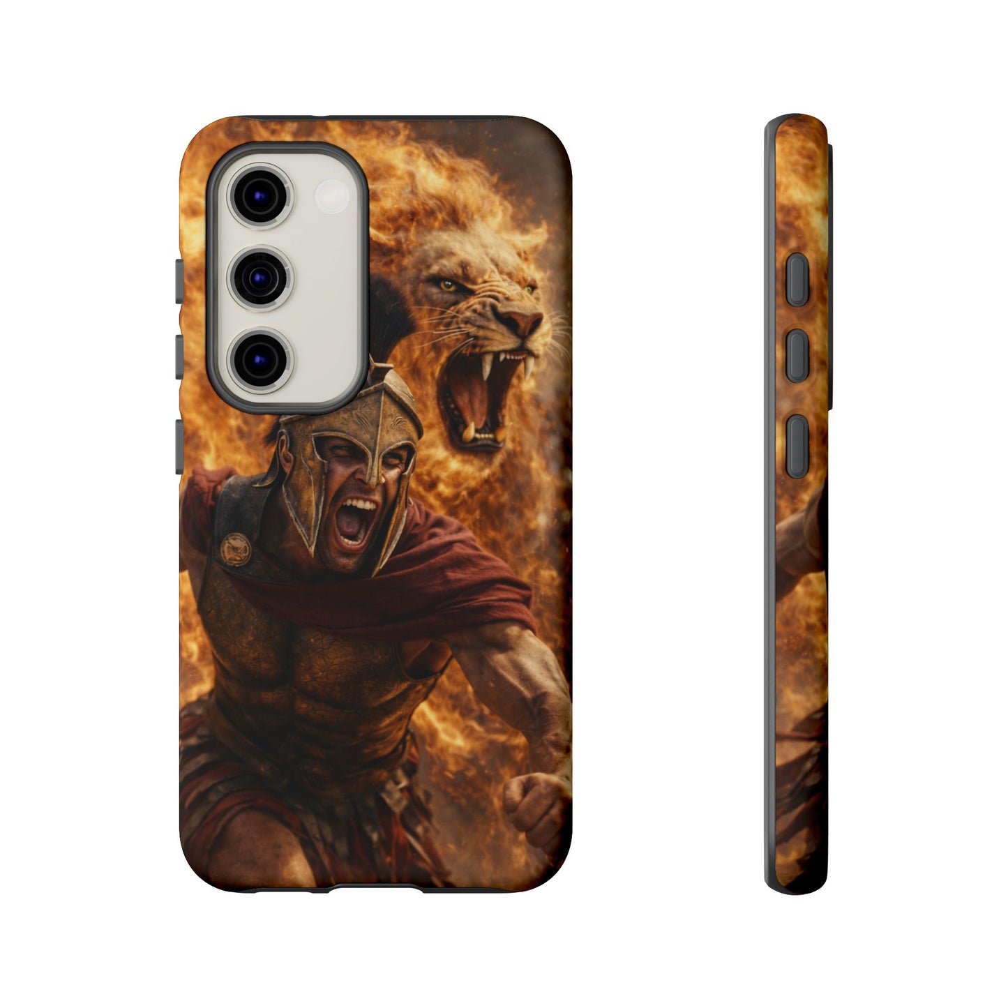 Spartan Lion Phone Case – Fierce Warrior Armor iPhone Case