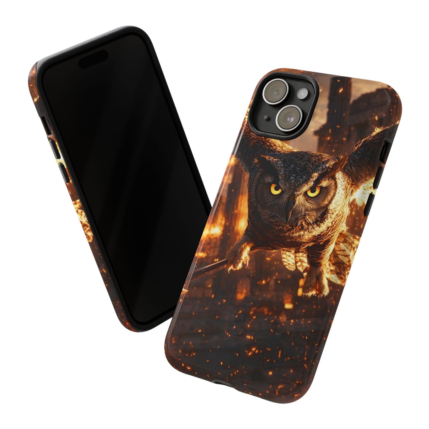 Owl in Flames Phone Case