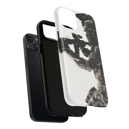 Tough Magnetic Case — Tactical Soldier Silhouette iPhone Cover