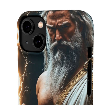 Zeus Lightning Phone Case — Mythic God Portrait Snap Case