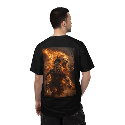 Spartan Warrior Flame Graphic T-Shirt