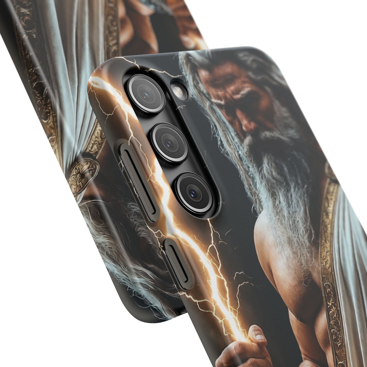 Zeus Lightning Phone Case — Mythic God Portrait Snap Case