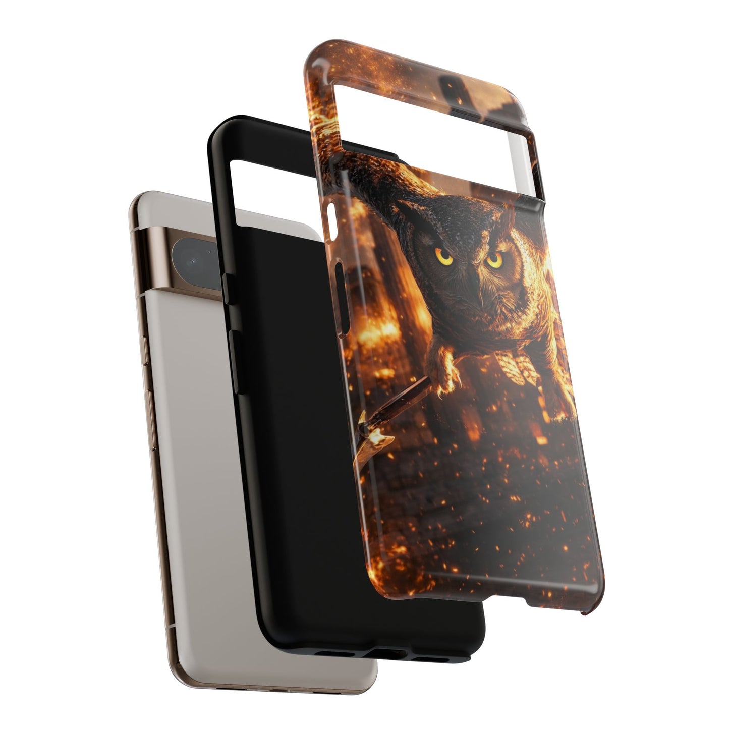 Owl in Flames Phone Case