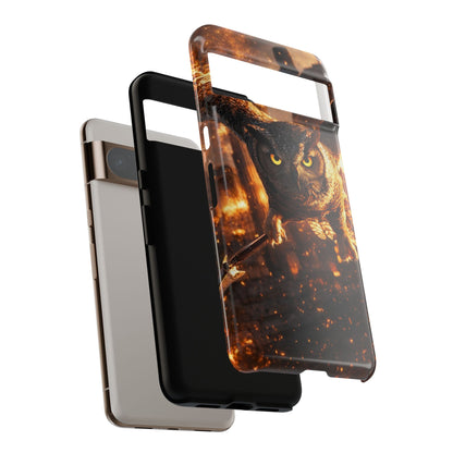 Owl in Flames Phone Case