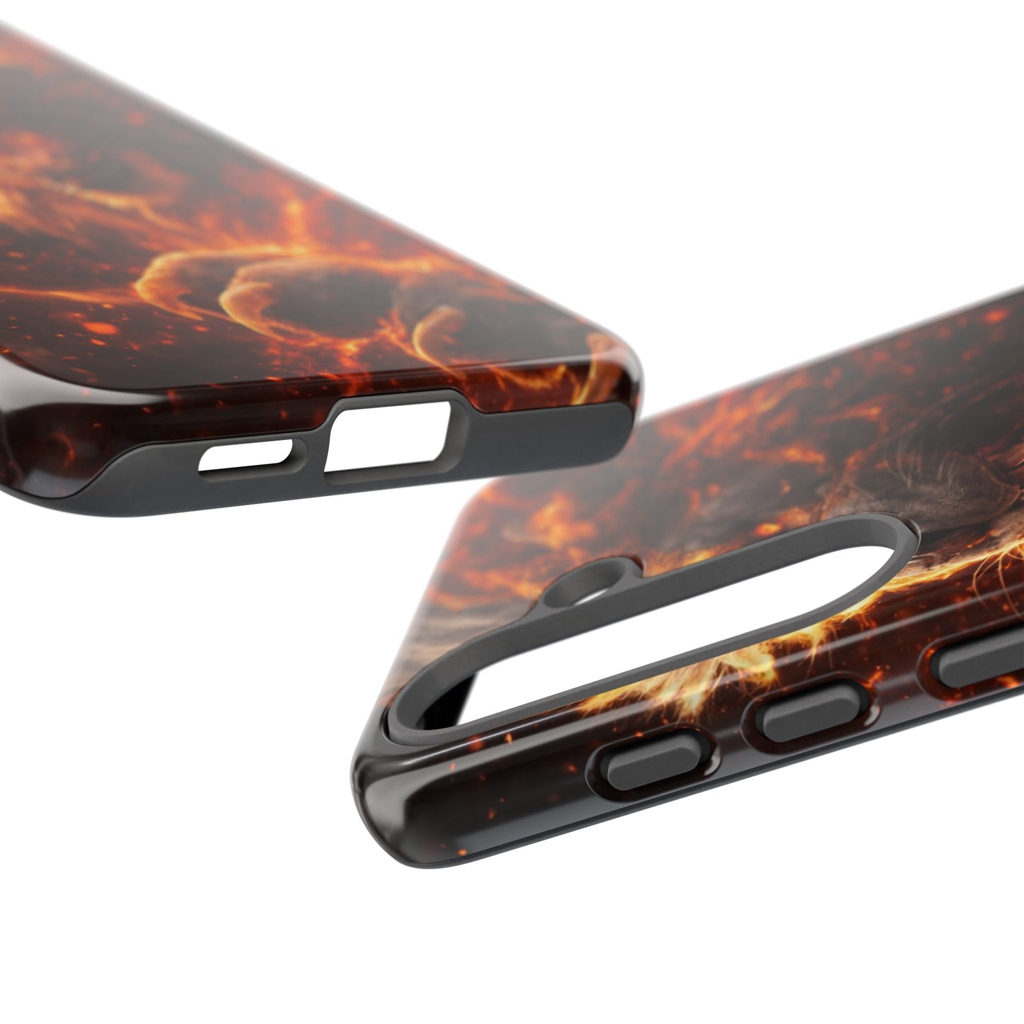 Fire Lion Phone Case — Fierce Flaming Lion Armor for Smartphones