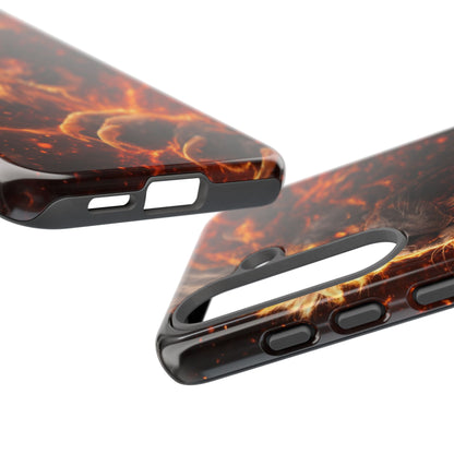 Fire Lion Phone Case — Fierce Flaming Lion Armor for Smartphones