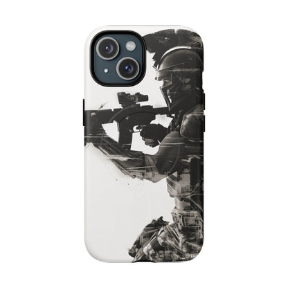 Tough Magnetic Case — Tactical Soldier Silhouette iPhone Cover