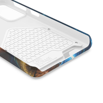 Zeus Lightning Phone Case with Card Holder — Mythic God Armor Design