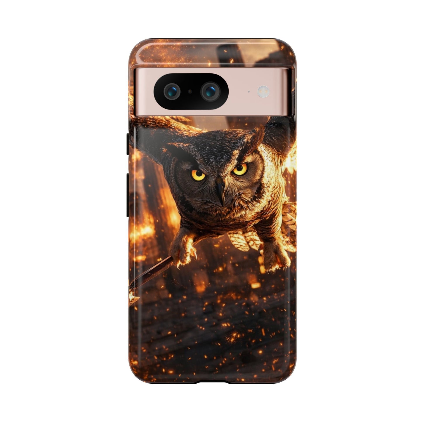 Owl in Flames Phone Case