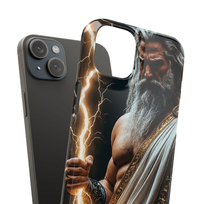 Zeus Lightning Phone Case — Mythic God Portrait Snap Case