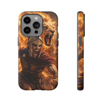 Spartan Lion Phone Case – Fierce Warrior Armor iPhone Case
