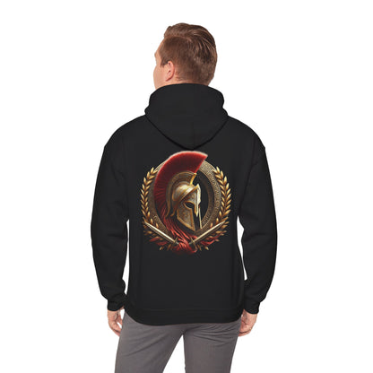 Leonidas of Sparta Hoodie – Spartan Helmet Crest Pullover