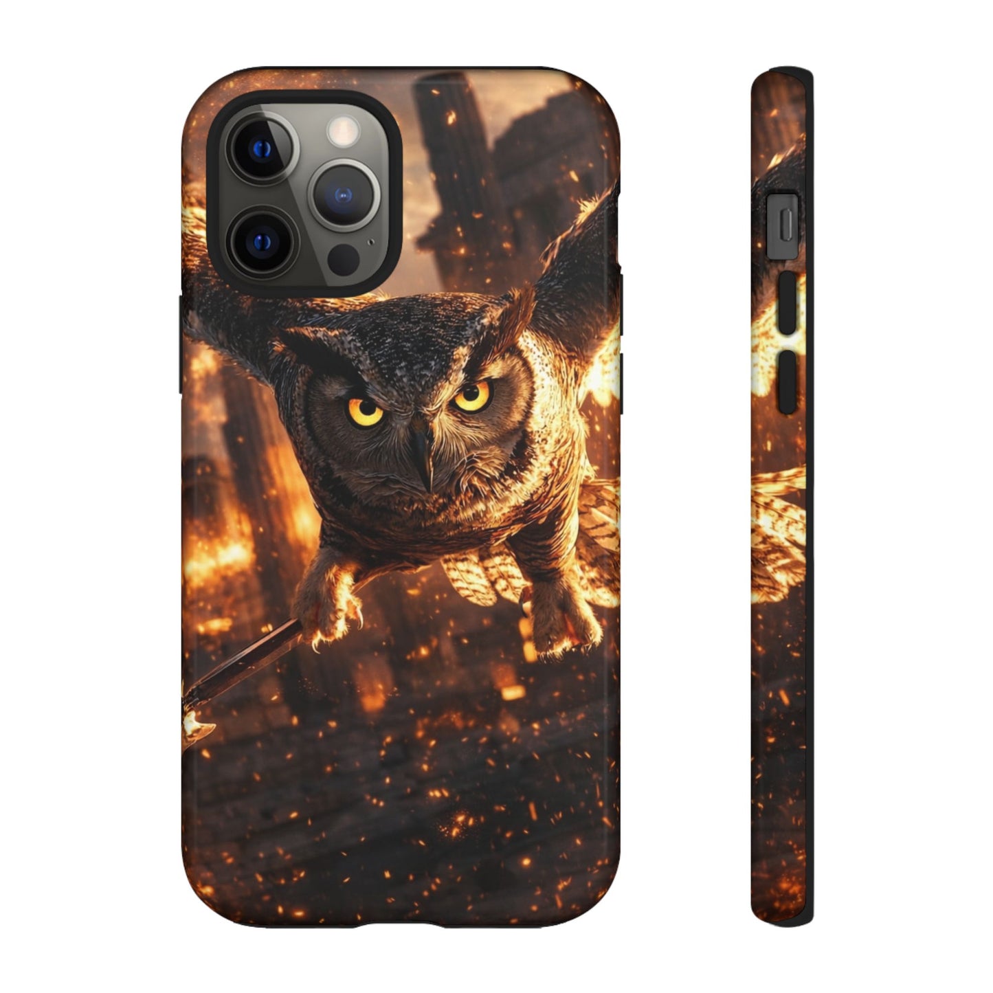 Owl in Flames Phone Case
