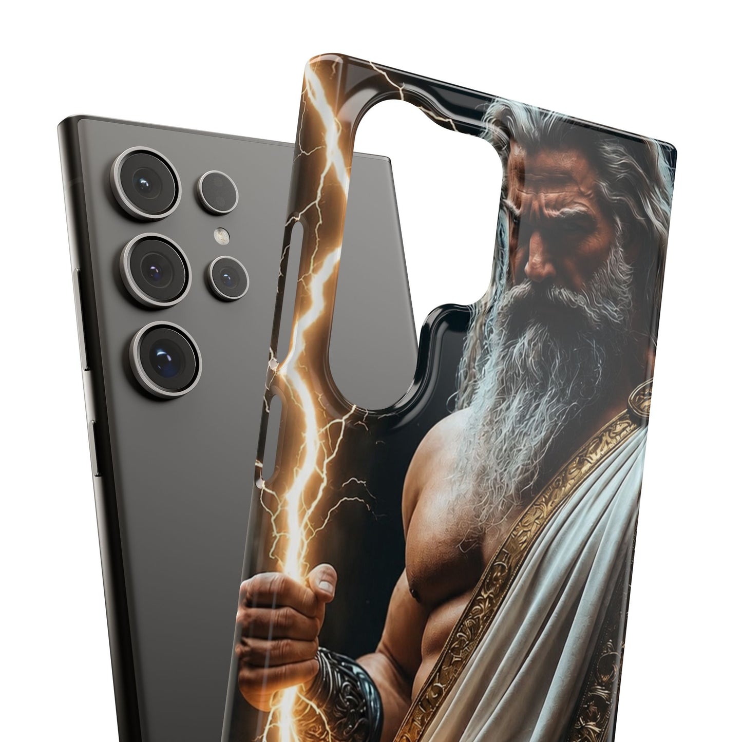 Zeus Lightning Phone Case — Mythic God Portrait Snap Case