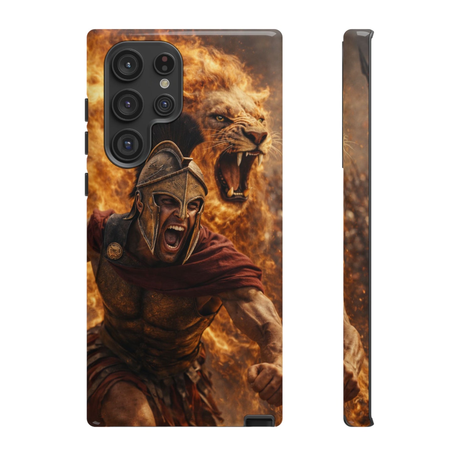 Spartan Lion Phone Case – Fierce Warrior Armor iPhone Case