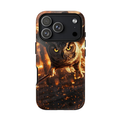 Owl in Flames Phone Case