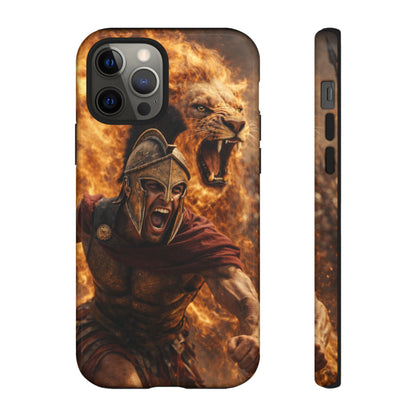 Spartan Lion Phone Case – Fierce Warrior Armor iPhone Case