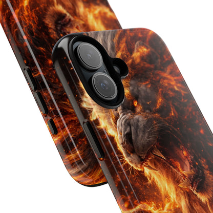Fire Lion Phone Case — Fierce Flaming Lion Armor for Smartphones
