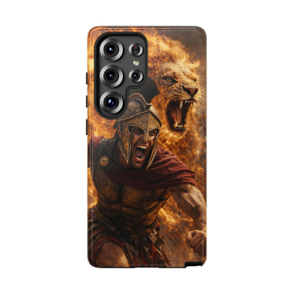 Spartan Lion Phone Case – Fierce Warrior Armor iPhone Case