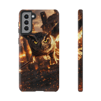 Owl in Flames Phone Case