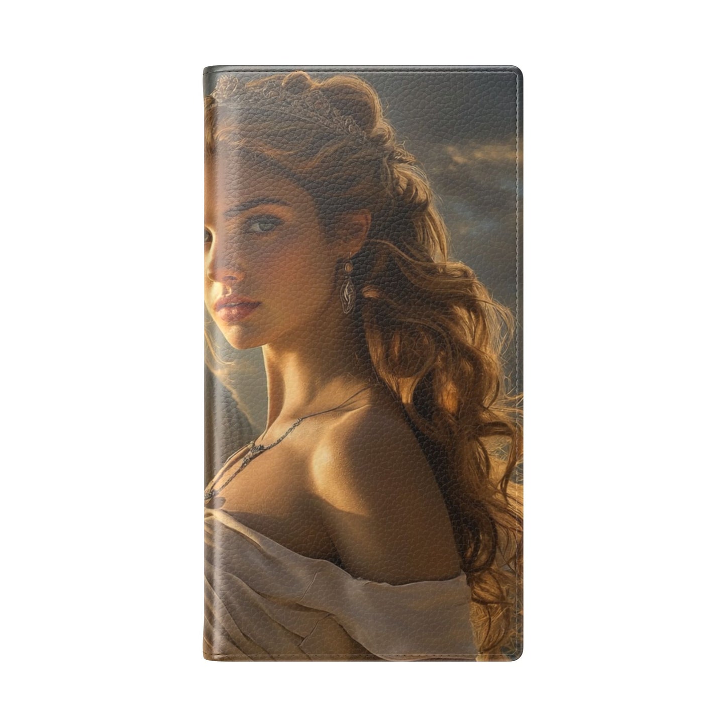 Roman Goddess Horse Portrait Flip Case — Vintage Mythic Phone Wallet