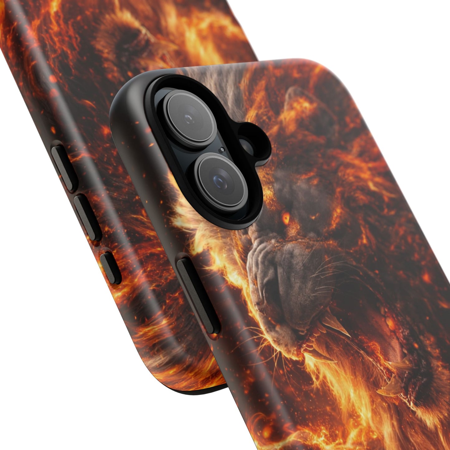Fire Lion Phone Case — Fierce Flaming Lion Armor for Smartphones