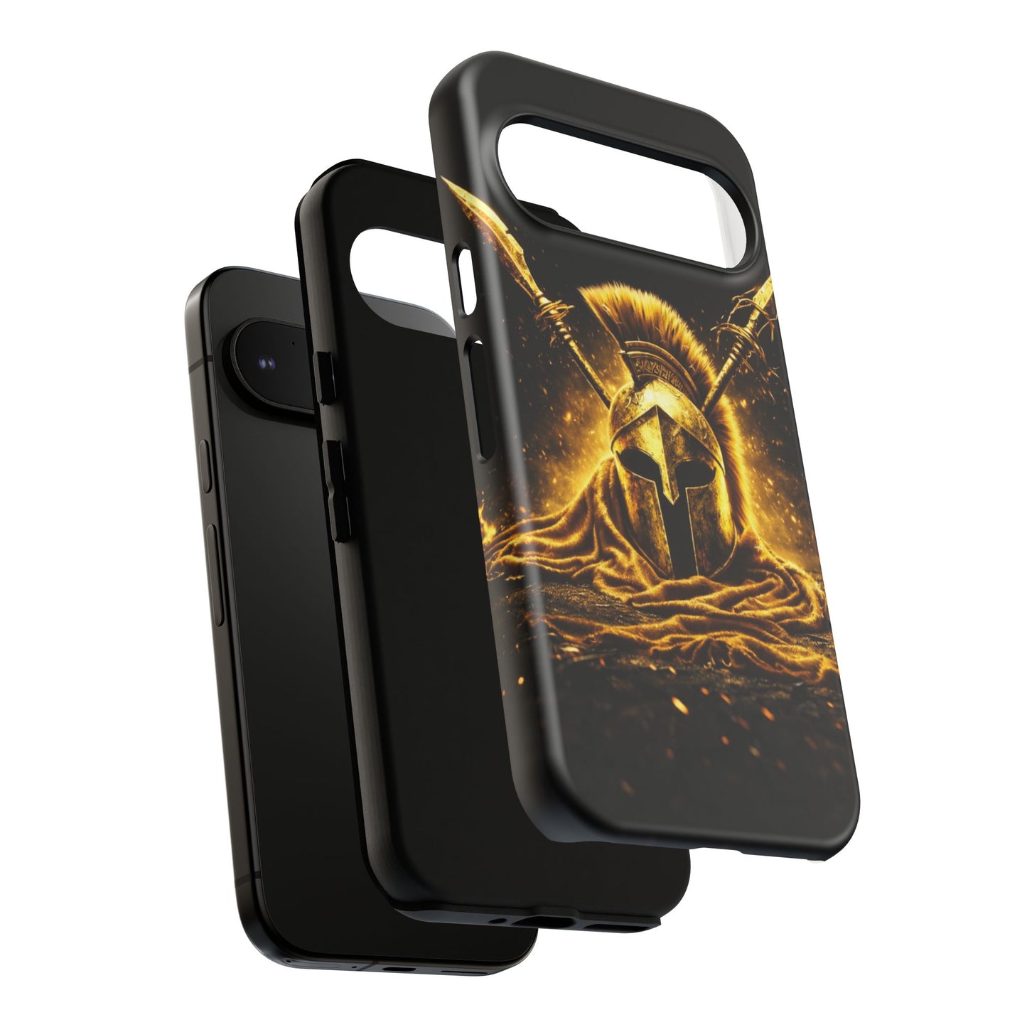 Spartan Helmet Gold Phone Case - Tough Warrior Armor Phone Cover