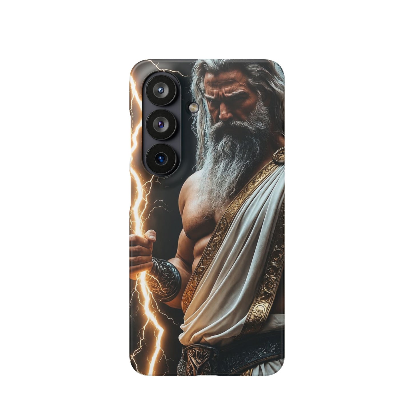 Zeus Lightning Phone Case — Mythic God Portrait Snap Case