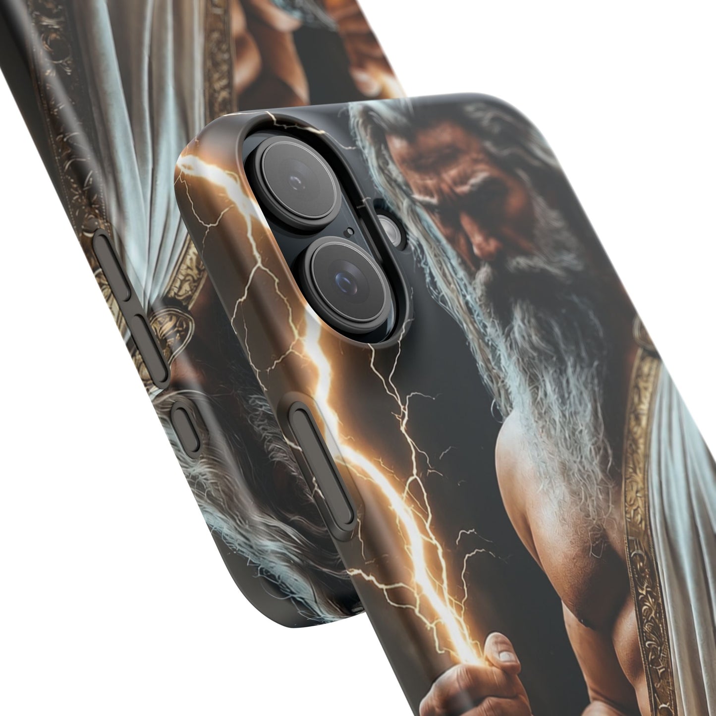 Zeus Lightning Phone Case — Mythic God Portrait Snap Case