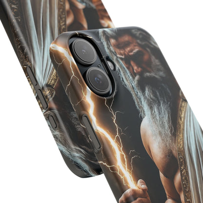 Zeus Lightning Phone Case — Mythic God Portrait Snap Case