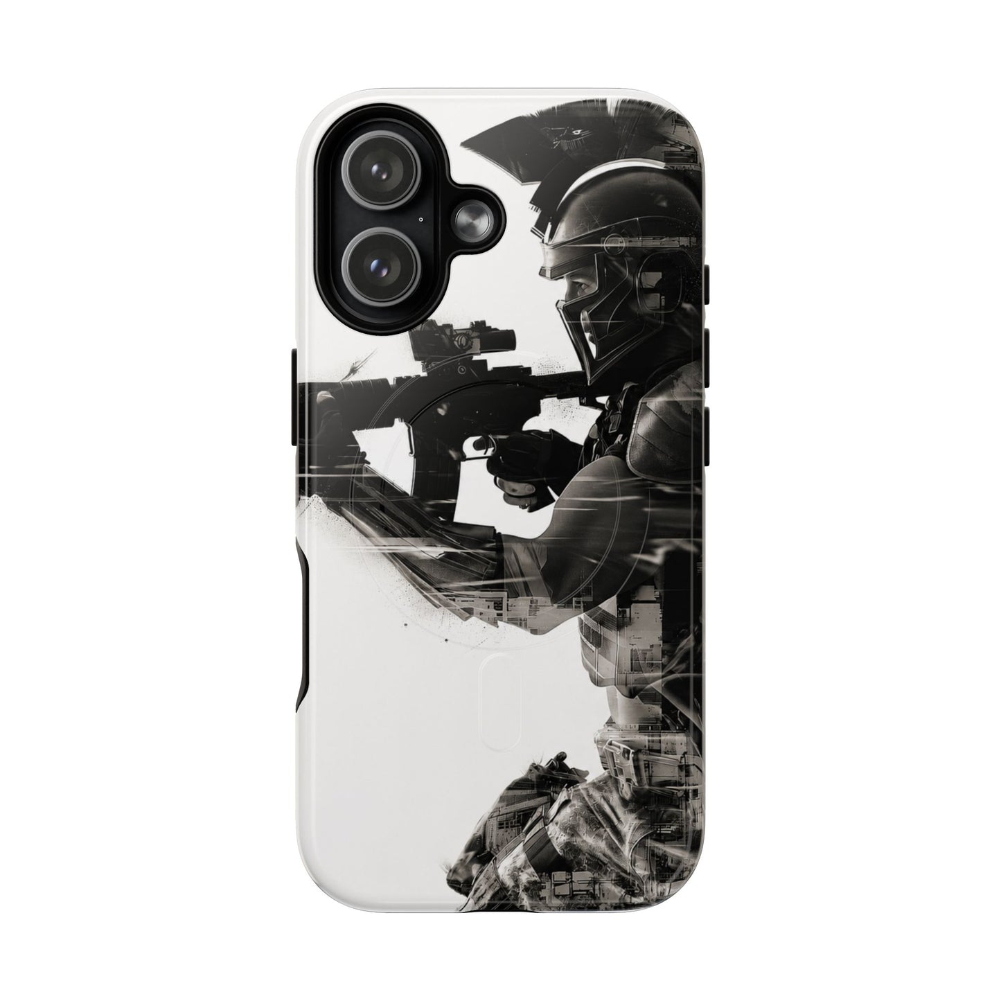 Tough Magnetic Case — Tactical Soldier Silhouette iPhone Cover