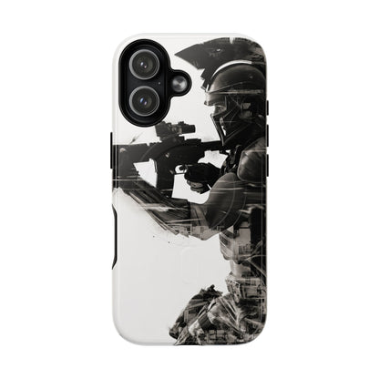 Tough Magnetic Case — Tactical Soldier Silhouette iPhone Cover