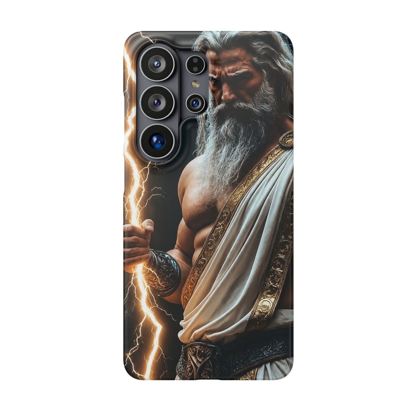 Zeus Lightning Phone Case — Mythic God Portrait Snap Case