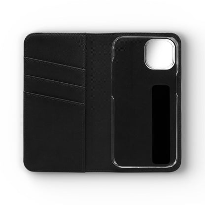Spartan Warrior Flip Phone Case - Leather Wallet Folio with Red Cape Battle Design