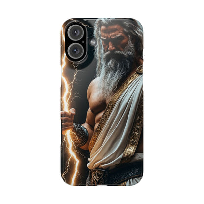 Zeus Lightning Phone Case — Mythic God Portrait Snap Case