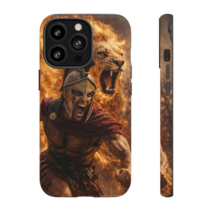Spartan Lion Phone Case – Fierce Warrior Armor iPhone Case