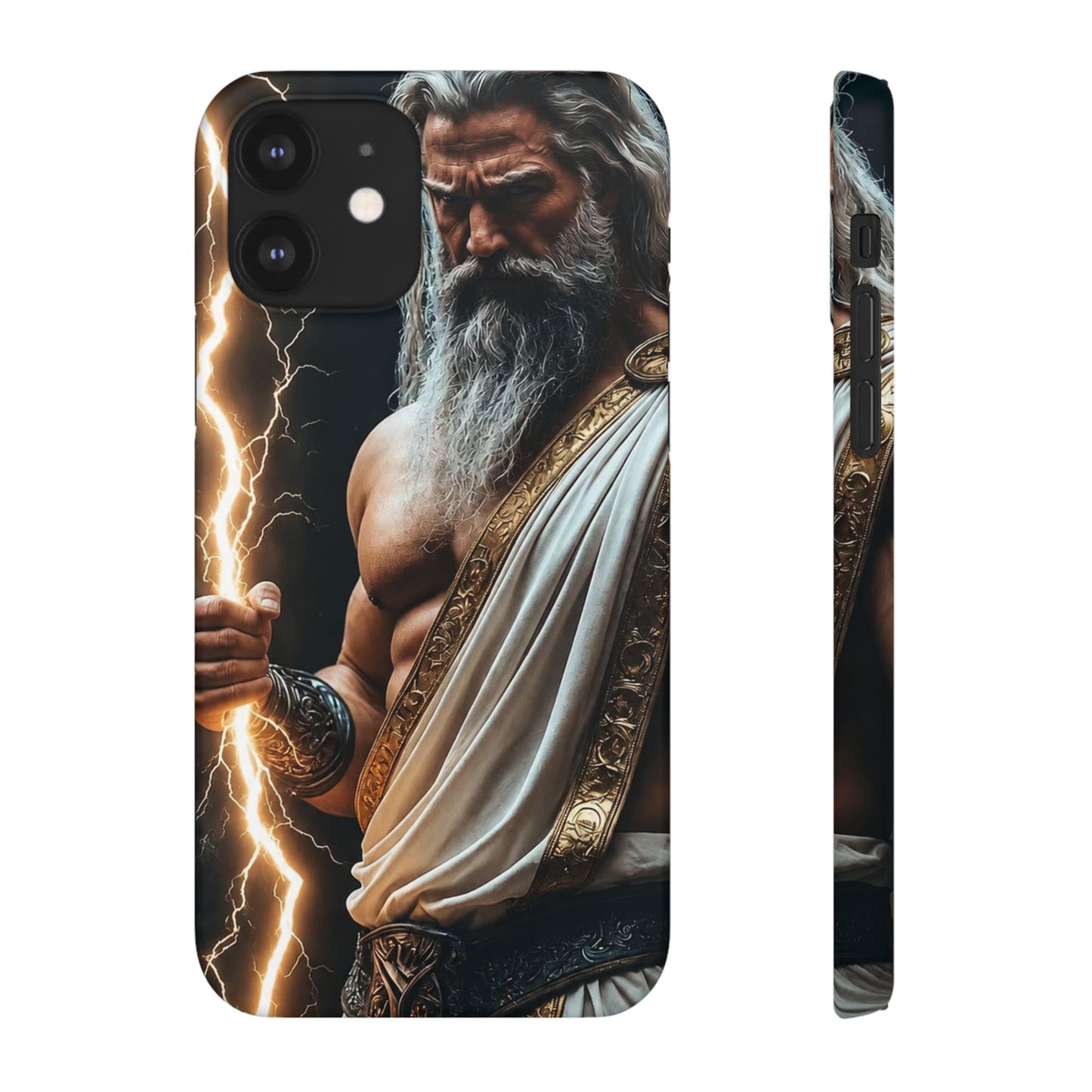 Zeus Lightning Phone Case — Mythic God Portrait Snap Case