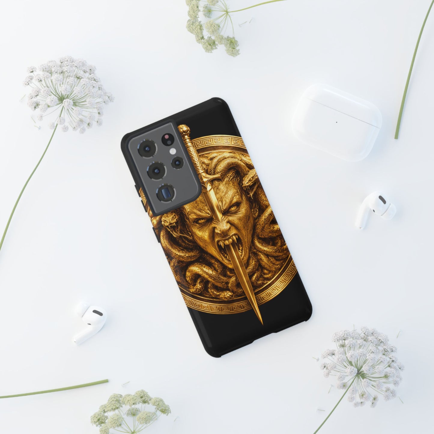 Phone Case — Gold Medusa Dagger Armor iPhone Cover